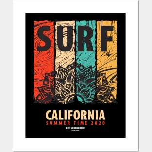 california surf summer Posters and Art